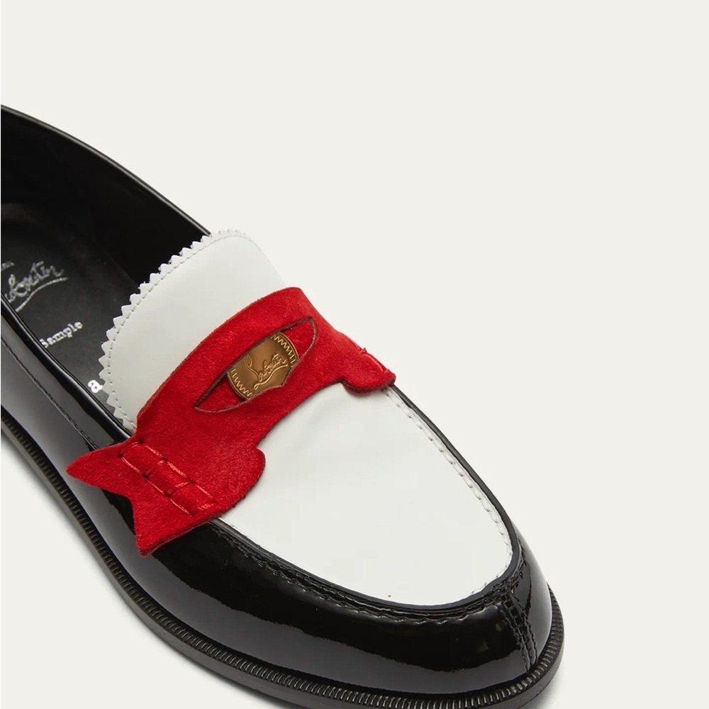 Christian Louboutin Black and Red Flats